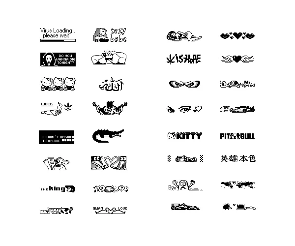 Mobile Phone Pixel Graphics